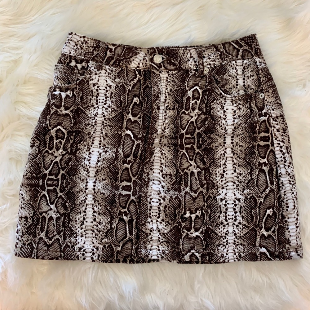 Topshop Python Skirt